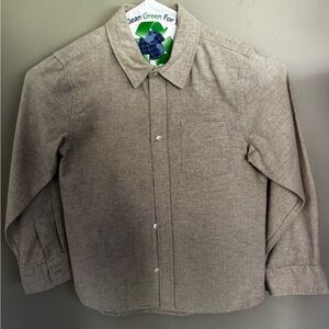 H&M Boys Casual Oatmeal Button Down Shirt